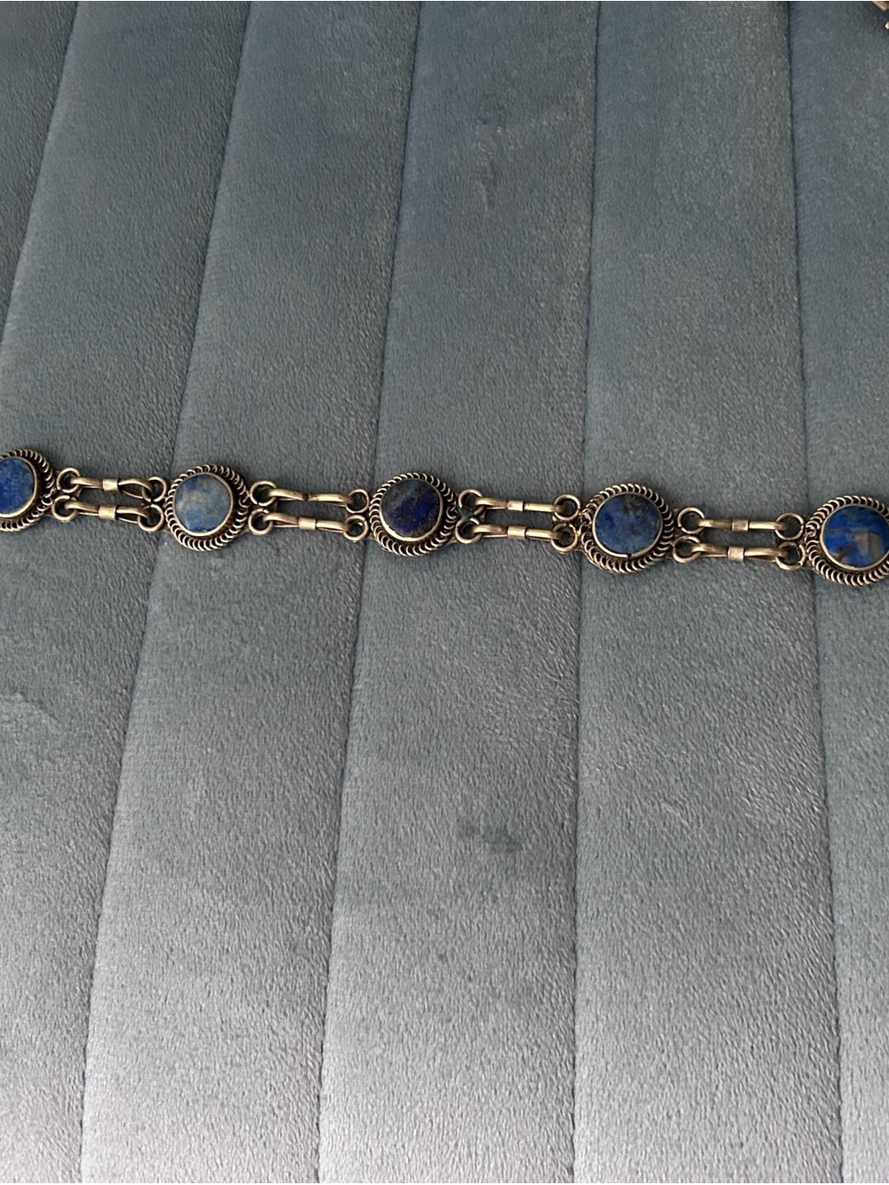 Vintage Style Blue stone Link Bracelet